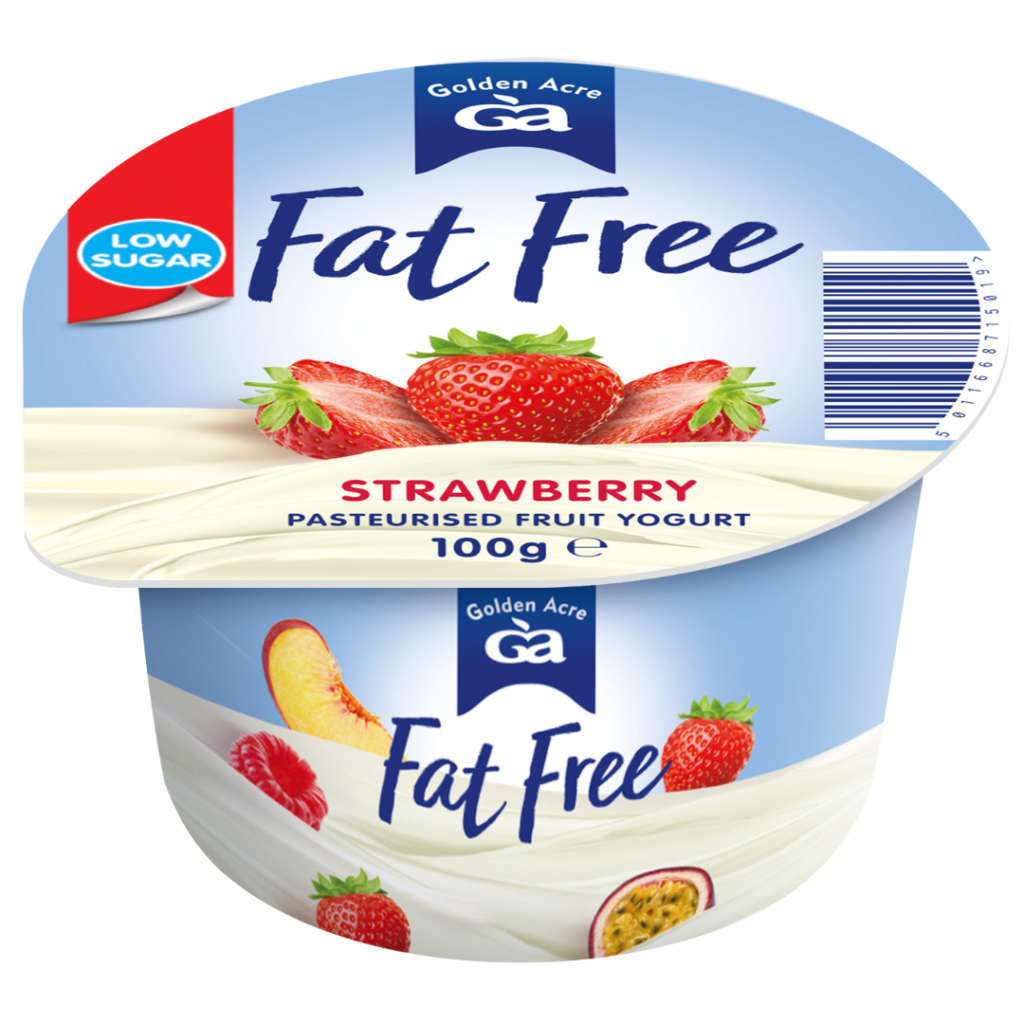 Fat Free Strawberry Yogurt 100g Golden Acre Dairy